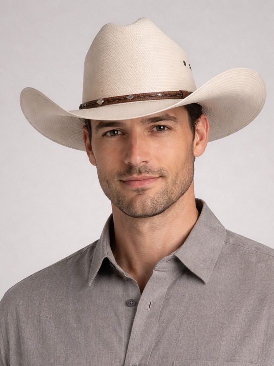 Stetson Other - Stetson Ocala 8X Straw Cowboy Hat Western USA 57 (7 1/8)